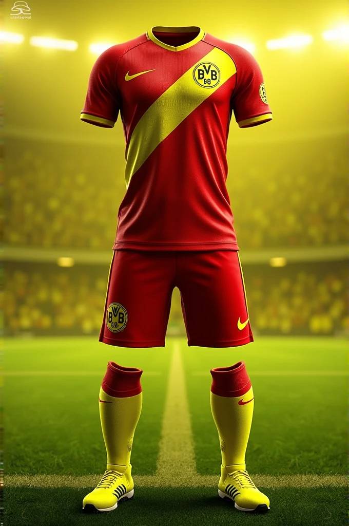 Design Borussia Dortmund uniform in red and yellow 