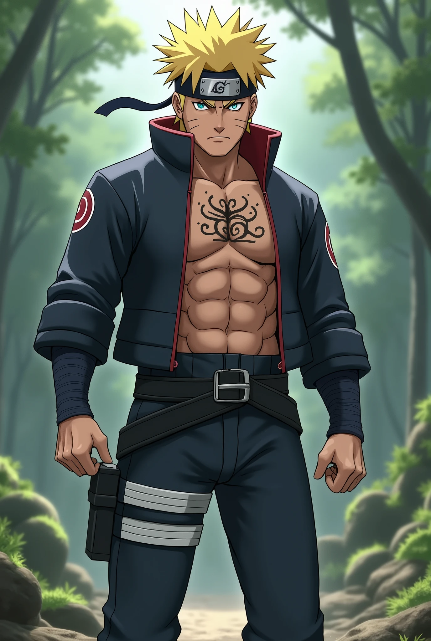Naruto with six pack