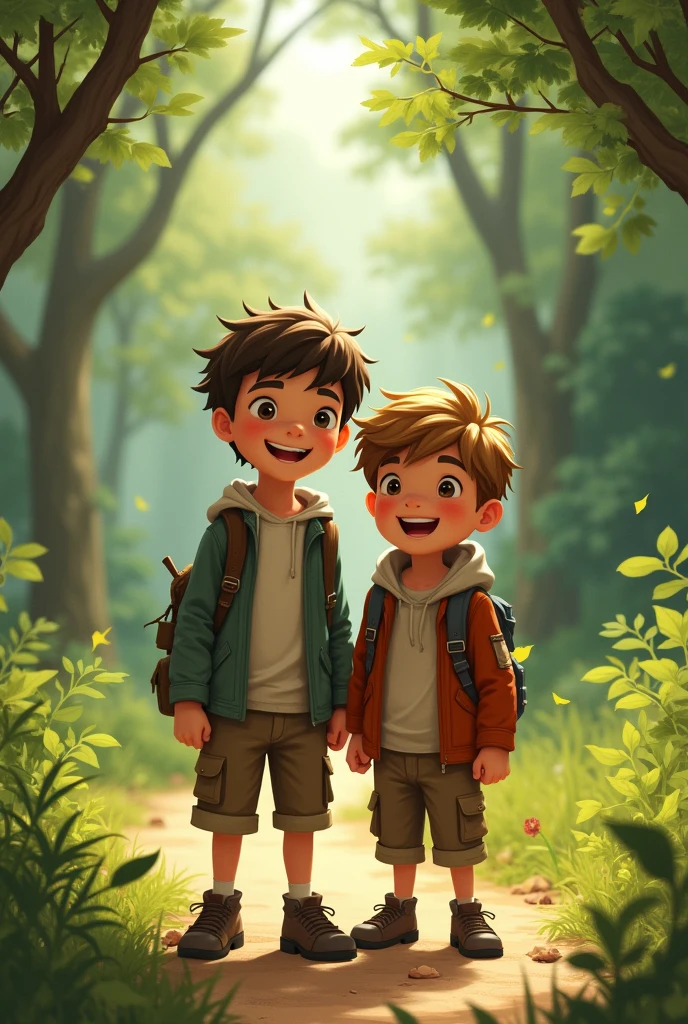 Two young brothers 


