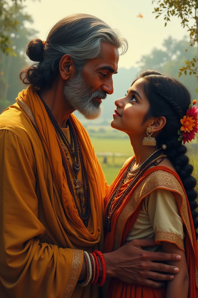 A Indian man with a Indian girl