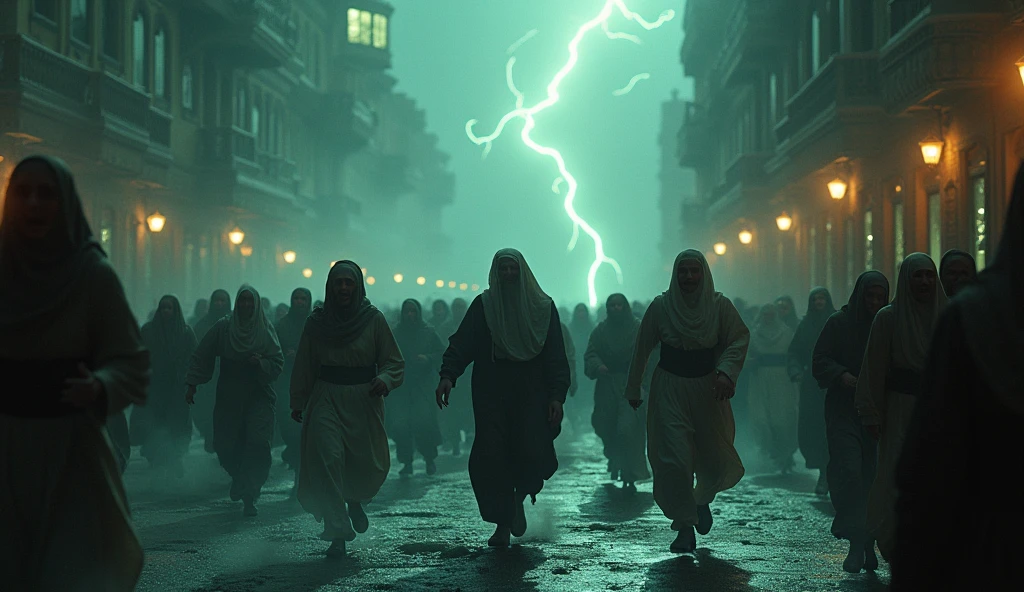 The Arabs ran in fear and screamed for fear of the magical powers that surrounded the city.