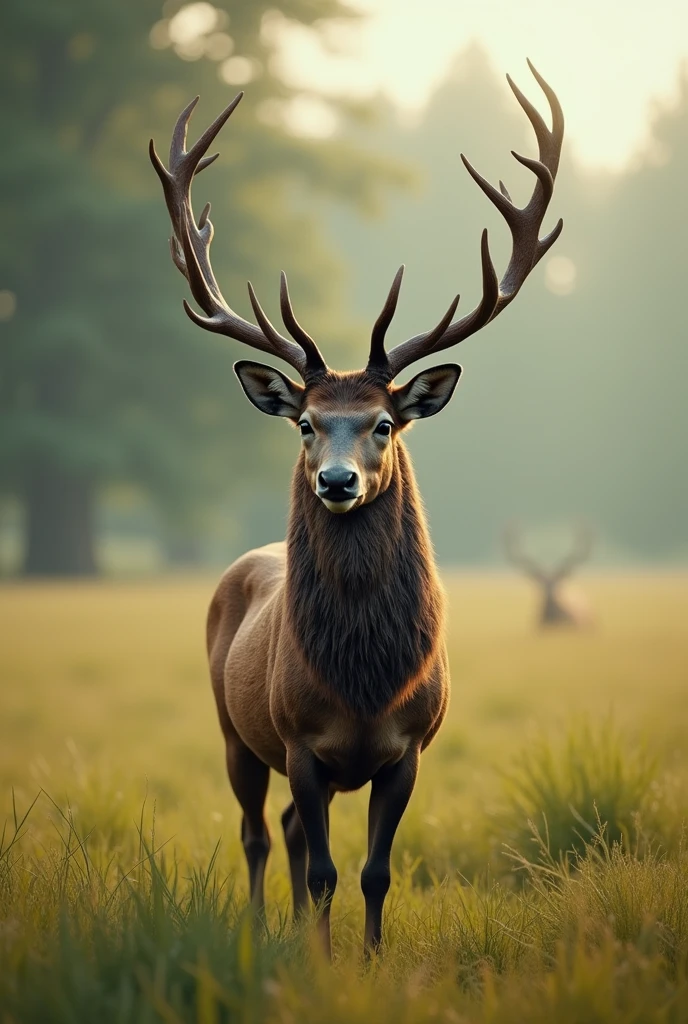 a deer with antlers in a grassy field, distant view, 3D model style, multiple angles, (best quality,4k,8k,highres,masterpiece:1.2),ultra-detailed,(realistic,photorealistic,photo-realistic:1.37),deer,antlers,grassy field,distant view,3D model,multiple angles,nature,landscape,wildlife,3D rendering,highly detailed,intricate details,realistic lighting,vibrant colors,cinematic composition