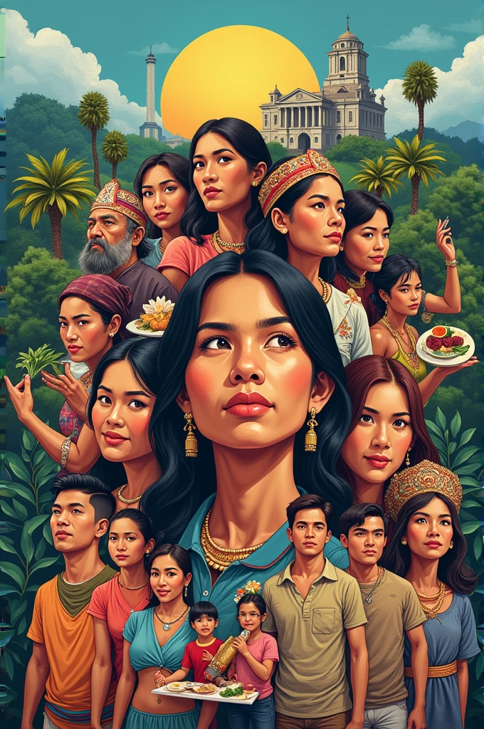 illustrative collage that depicts your comparative perspective on the concept of culture and society in Philippines
Theme:our culture then and now