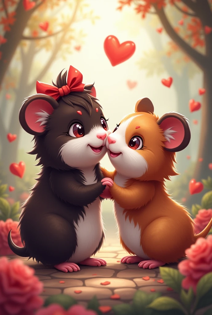 mobile legend game hero ruby mix guinea pig and she is boyfriend guinea pig