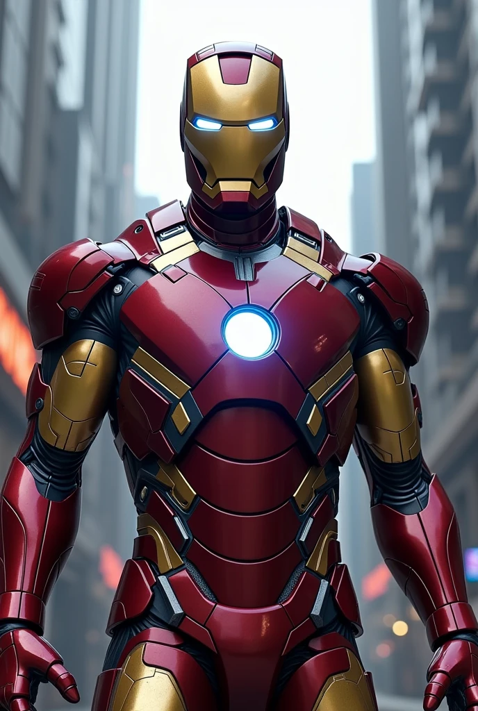 Iron man with wearing X-men Suit and Xmen logo on this Chest