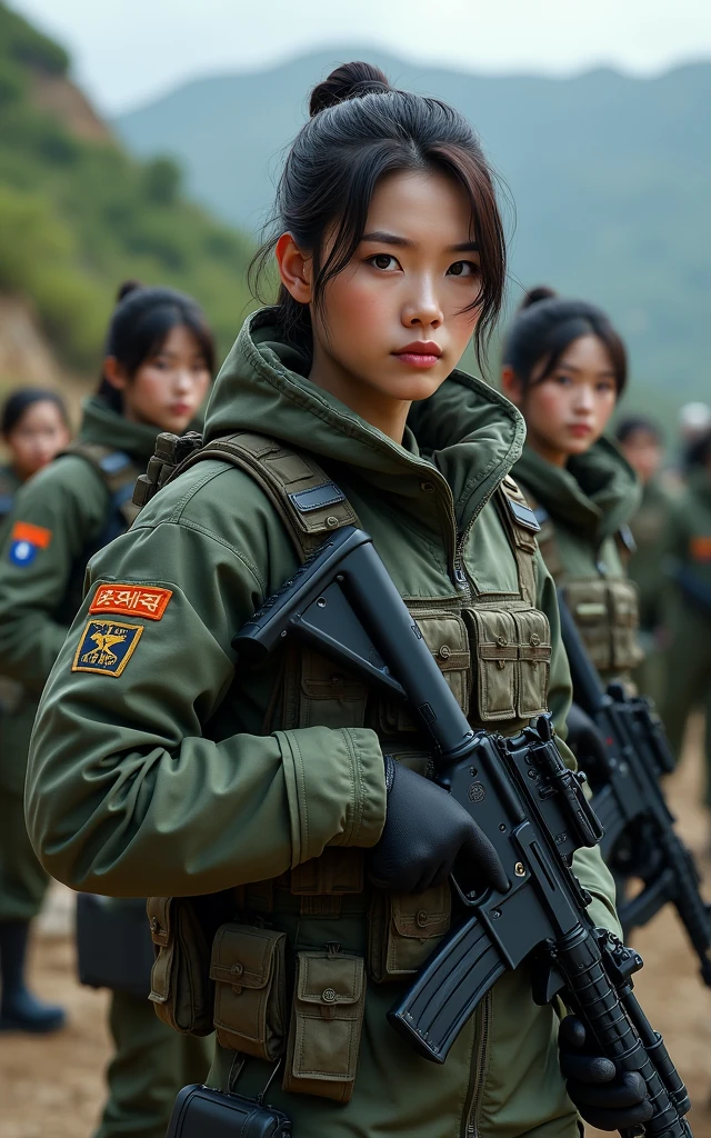 Korean female soldiers