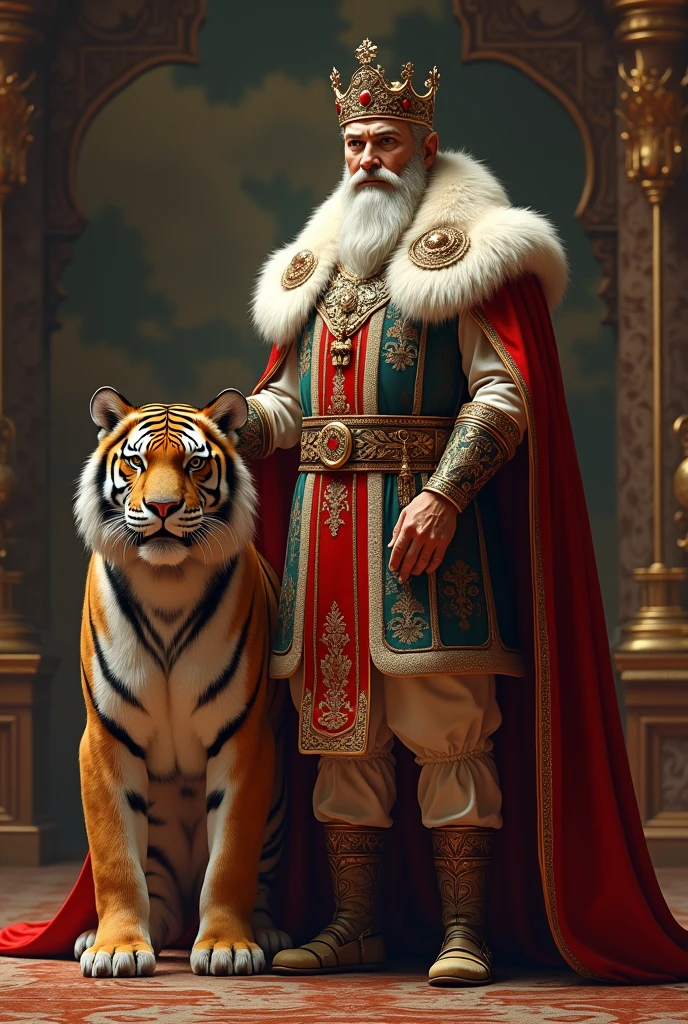 A king with tiger
