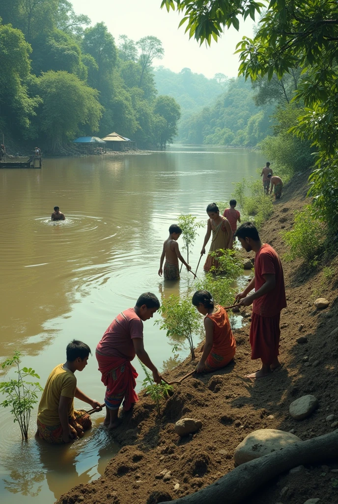 Disaster Risk Reduction Through Tree Planting in flood area bangladesh