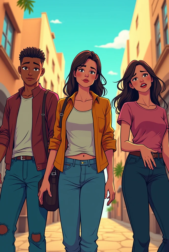 Create a picture of the group role of the follower in comic style. The person should radiate little self-confidence and does not want to attract attention. The follower does not like to take responsibility and is guided by the opinion of the majority. In addition, it is not reliable, because he keeps changing his mind.