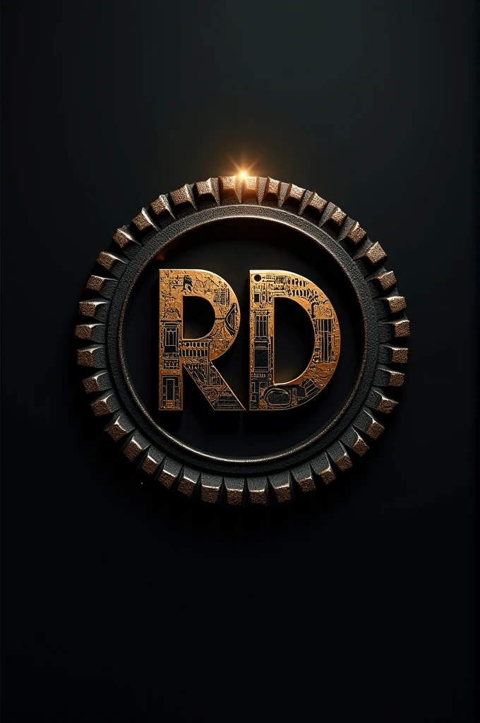 Make a masterpiece of Logo Of the "RD$" and make little detail of building effect on round shape logo make this in unique way... black background in and make than with nature