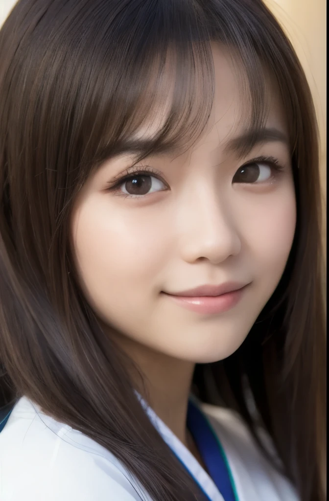 best quality, face focus, soft light, ultra high res, (photorealistic:1.4), RAW photo,(Shinozaki Ai), (fair skin), (kawaii),
1 Japanese girl, solo, cute, smile, (pupil, lights in the eyes), detailed beautiful face, Medium-sized breasts,(high resolution detail of human skin texture),(long hair),(portrait), upper body, white traditional kimono, A face drawn large on the screen