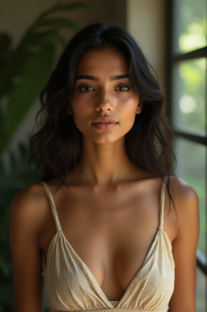 Beautiful Indian girl wearing no clothes
