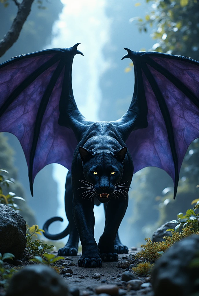 Black panther with wings