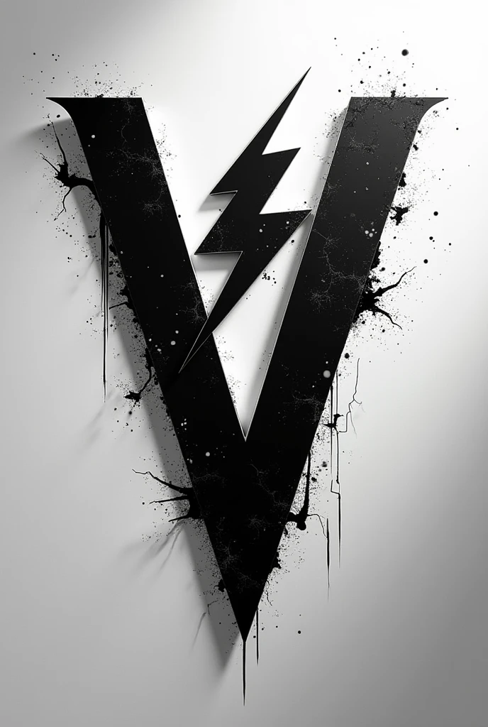 make a “V” with flash logo , and make it black and white font separately