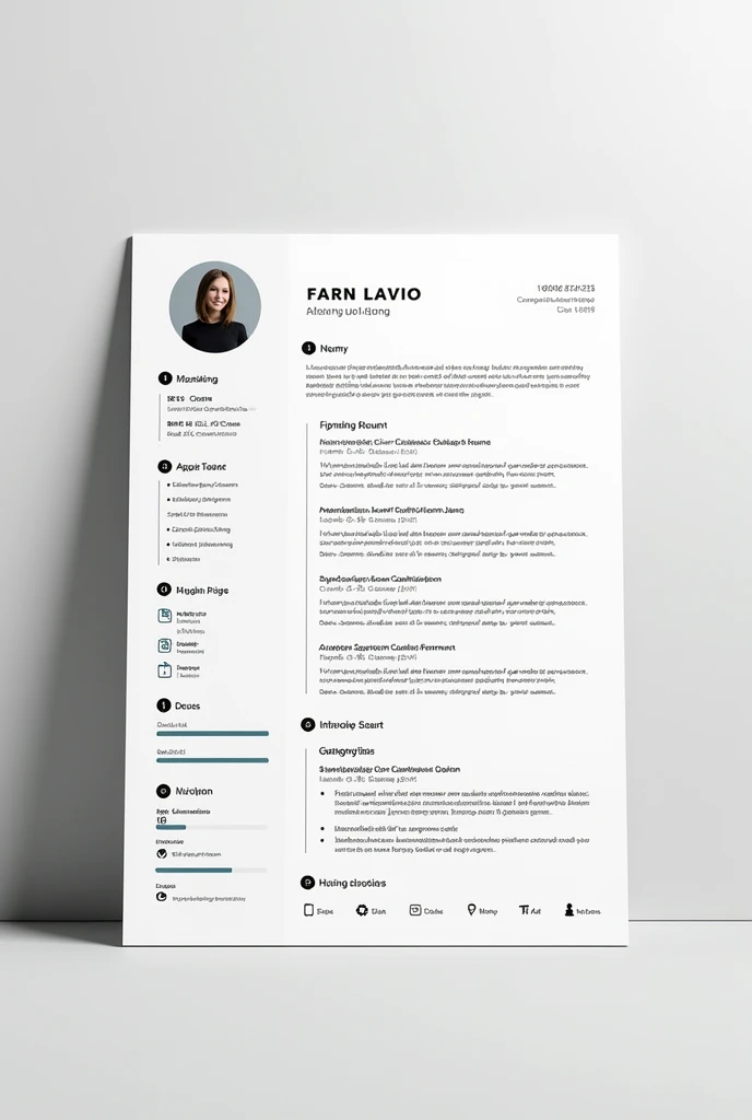 Create a resume for graphic design