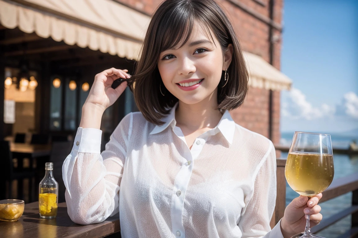((Highest quality、8k、masterpiece:1.3))、slimカップル、modelカップル、(Realistic, Intricate details:1.2), full-course dinner、Whiskey bottle and glass on the table、Single Malt、scotch、Rocks glass、Shot Glass、On the rock、Scotland、Amazing view of the sunset sky and clouds、A bright smile、The wonderfulness of smile、 Beautiful Face, blue eyes, The light shines on your face, blush, short hair,Bright Face、 (Age 37), 3,Two beauties、Brown Hair、Shortcuts、Long sleeve shirt、dress、Beautiful woman 1, (slimな顔), (The body is slim), (Brown Hair), (Shortcuts), cheeks turn a little red,Attractive beauty、restaurant, In a prominent place (From the waist up) Nova Frog Style, actress, model, Upper Body, White wine, slim, smile, (smile: 1.15), Beautiful fine grain, Depth f/2,saturation, High Contrast, Strong light and shadow,Moist Body:1.5、3D texture、Delicate eyes、Brown Hair、The hair is very shiny、