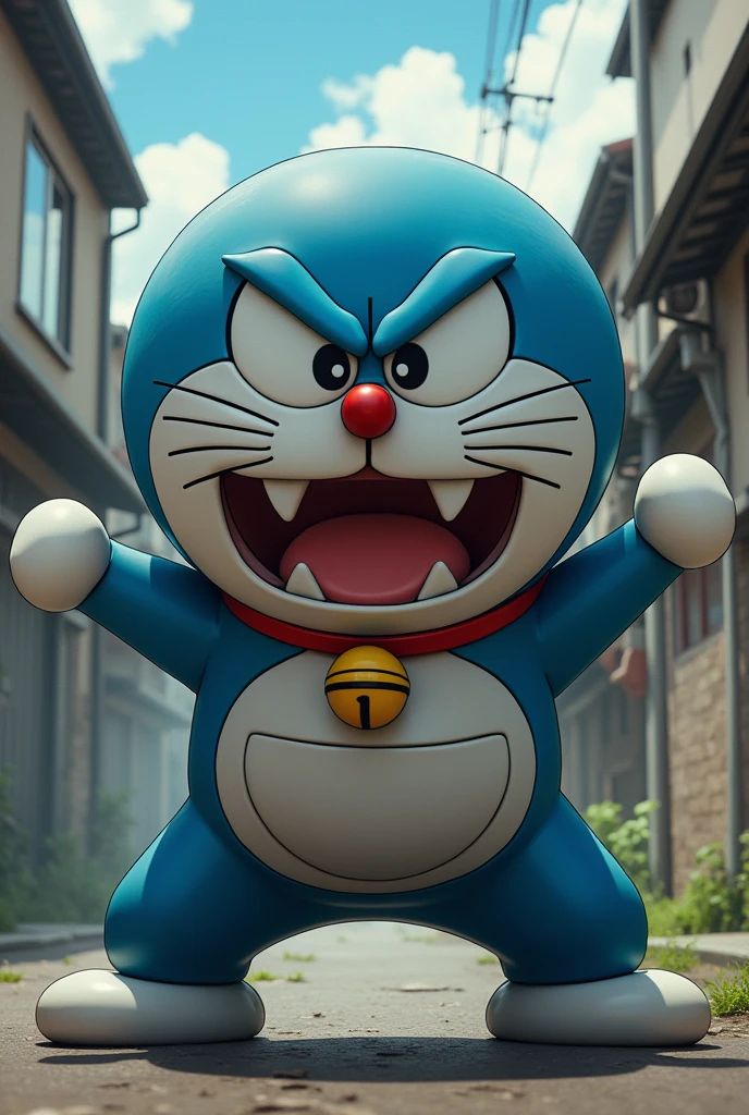 Doraemon in angry mood and kill nobita