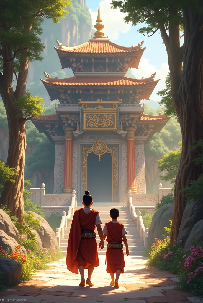2 brother goes to temple with younger brother