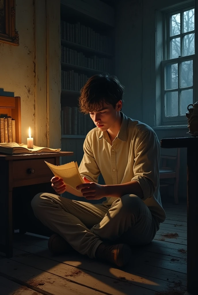 One night, a young man sitting alone in an old house finds a mysterious letter