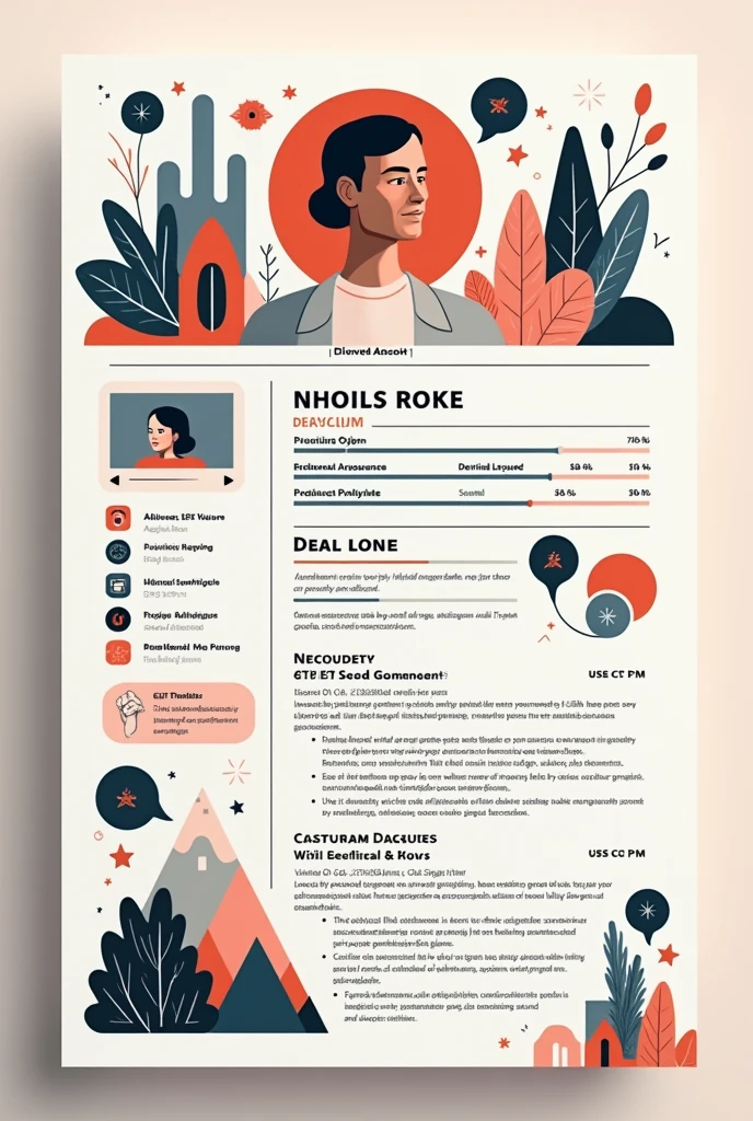 Create a creative resume with designs for graphic design