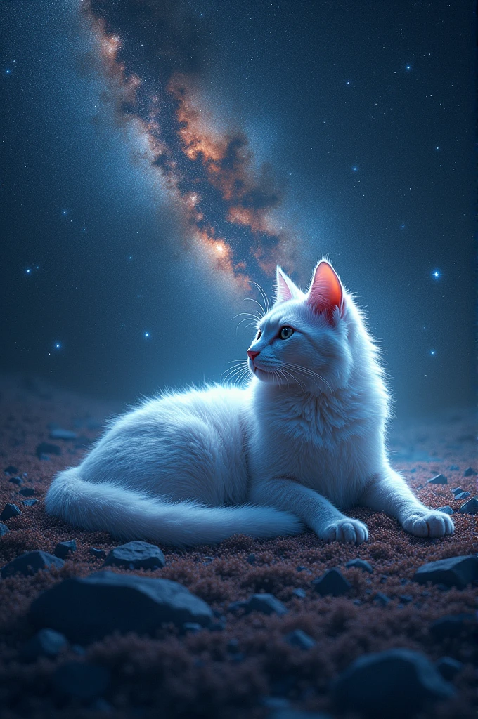 Cat on milky way