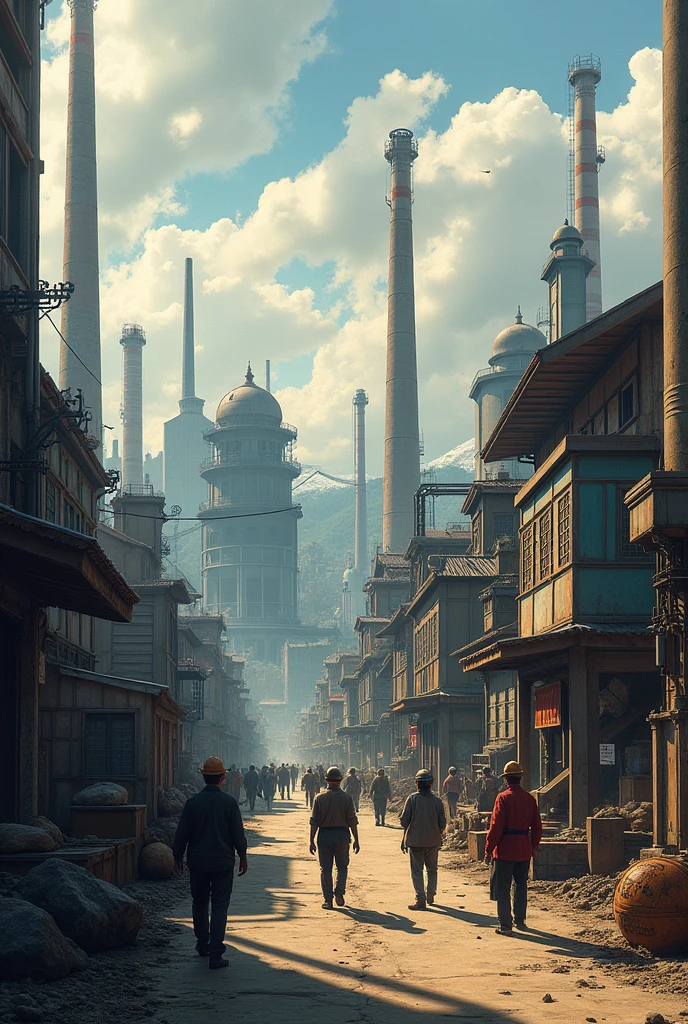 Draw the industrialization era of Korea
