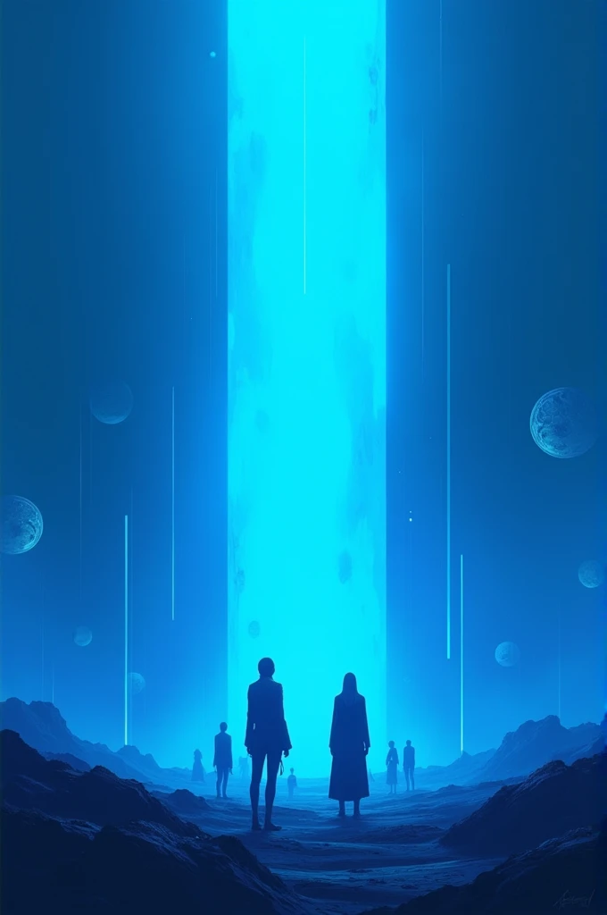 Sci-fi blue colour background