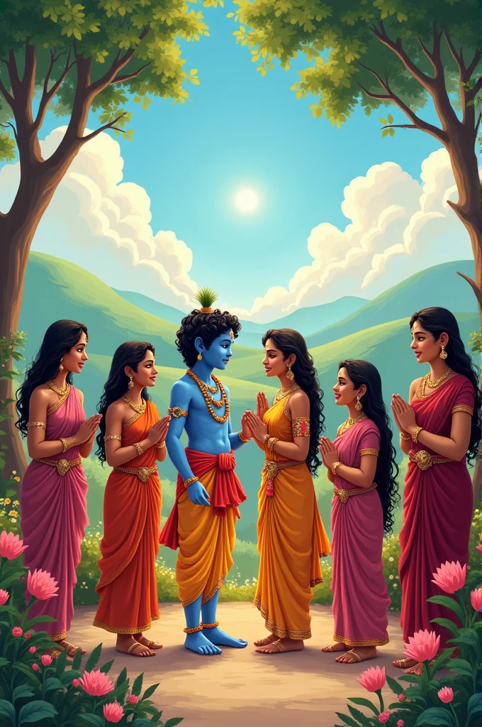 Little krishna janmastami with Radha and friends