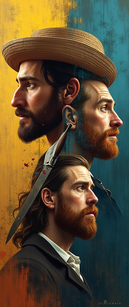 Leonardo the vinchi, Rembrandt, Picasso,vangh Gogh,artist arts in illustrator designs ai genarate photo