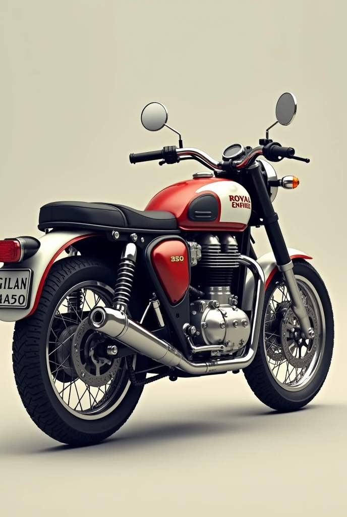 10 inch Ape hangers handle bar in royal enfield meteor 350 side view