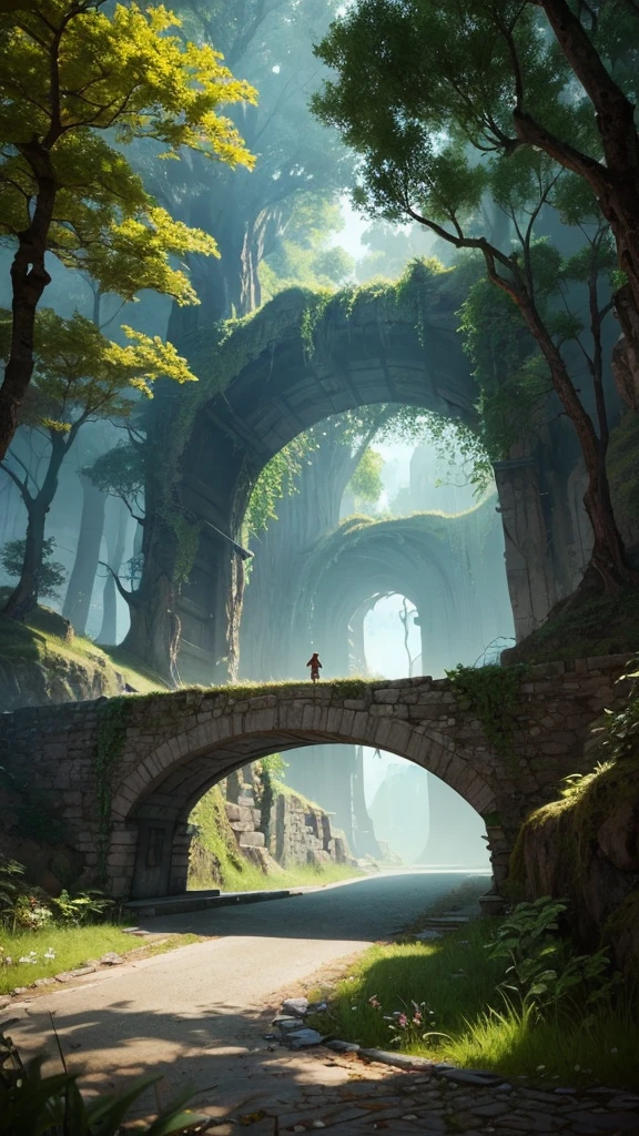 A picture of a circular gate in the middle of a forest, Forest Portal, Magic Stone Portal in the Forest, Concept Art Magic Highlights, Entrance to the spirit world, Magical concept art, Magical portal gateway, アンリアルエンジンFantasy art, Wonderland Portal, magic portal to another world, Background artwork, Entrance to the spirit world, Spirits coming out of the portal, 魔法のように輝くタイムポータルA picture of a circular gate in the middle of a forest, Concept art inspired by Andreas Rocha, Artstation Contest Winner, Fantasy art, Forest Portal, Magic Stone Portal in the Forest, Concept Art Magic Highlights, Entrance to the spirit world, Magical concept art, Magical portal gateway, unreal engine Fantasy art, Wonderland Portal, magic portal to another world, Background artwork1人の, smile, Brown Hair,