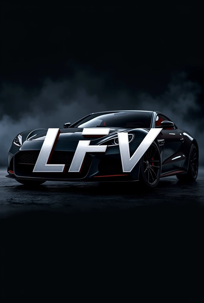 I would like a striking logo with these three letters L.f.V with a background detail on a car
