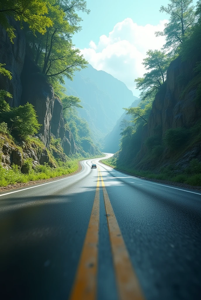 Set the point of view on the road
