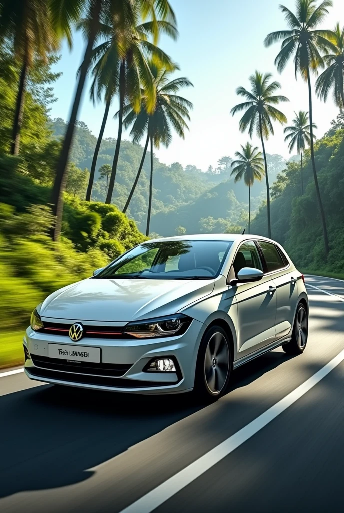 Rolling image of volkswagen polo gt tsi in kerala roads