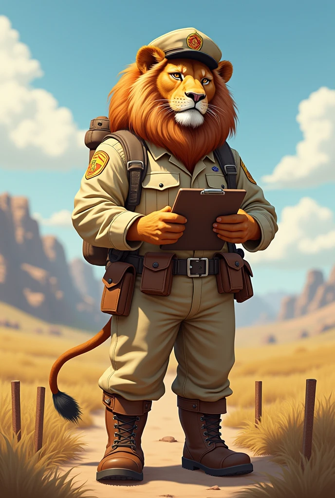 lion as a surveyor