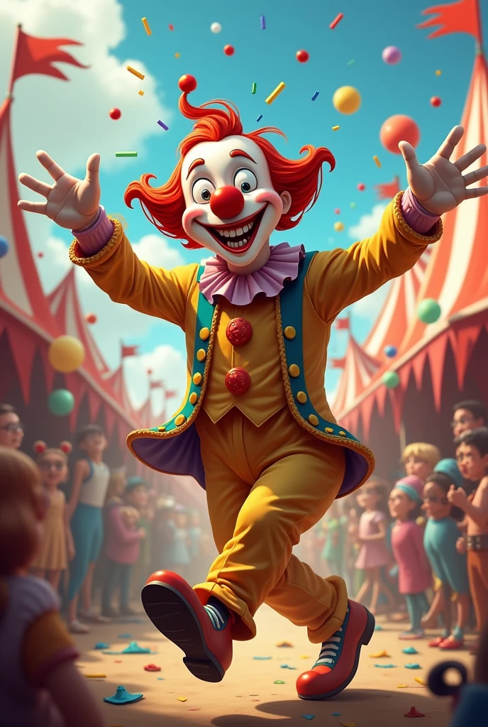 Create a picture of the clown's group role. He often fools around and has difficulty following rules.