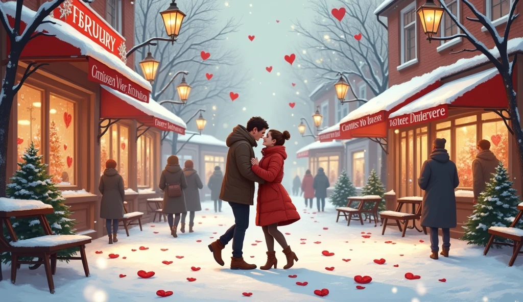 February brings a shorter span,  
With hearts and love across the land