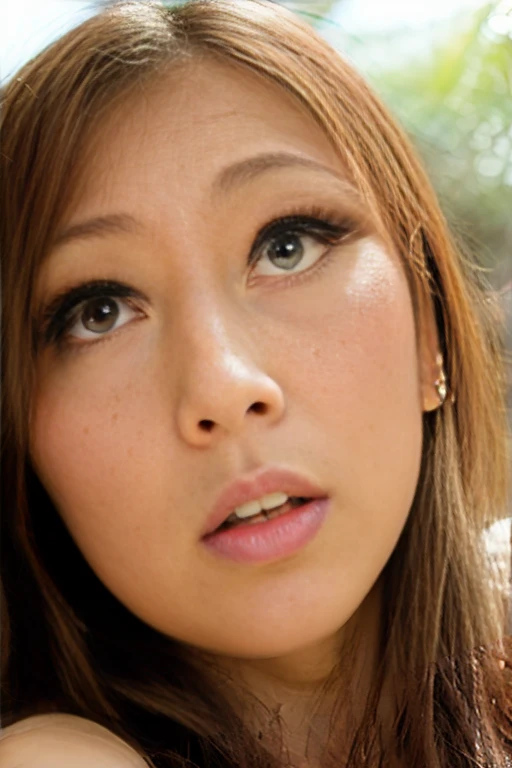 Close up of woman in white dress with golden embroidery, gorgeous Japanese model, beautiful girl model, beautiful Asian girl, young cute girl, beautiful model, cute face of girl, top class Japanese model, very beautiful girl, seductive cleavage,