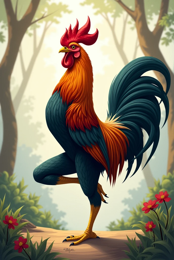 cock yoga pose