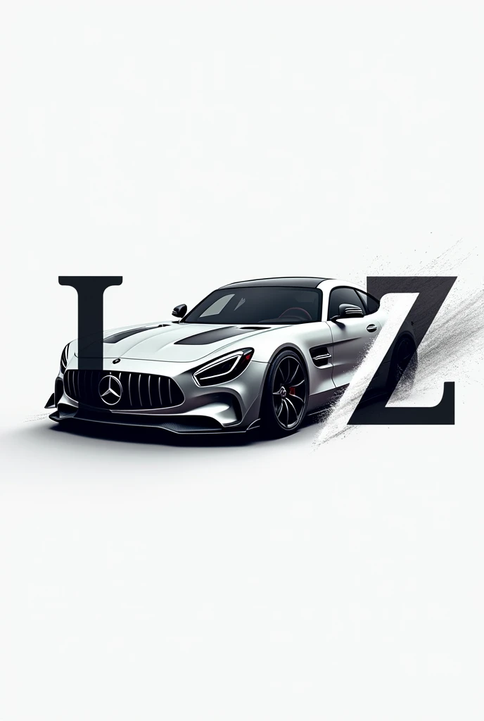 I would like a striking logo with these three letters L.in.Z with a background detail of a car