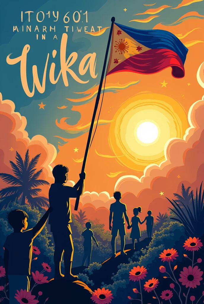 A slogan for buwan ng wika make the words tagalog