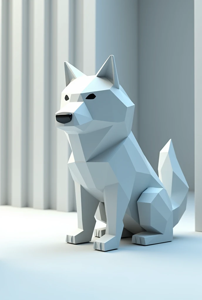 Isometric wolf shape money safe