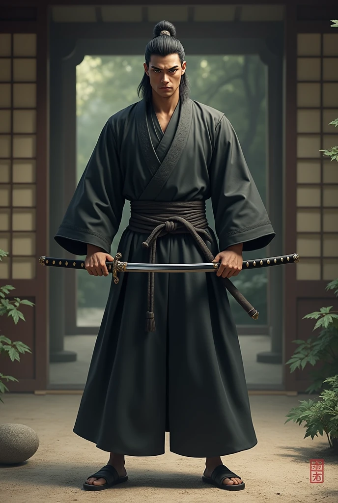 A men with katana