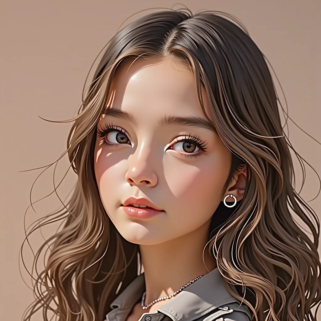 A girl in shopping mall, wearing trouser shirt