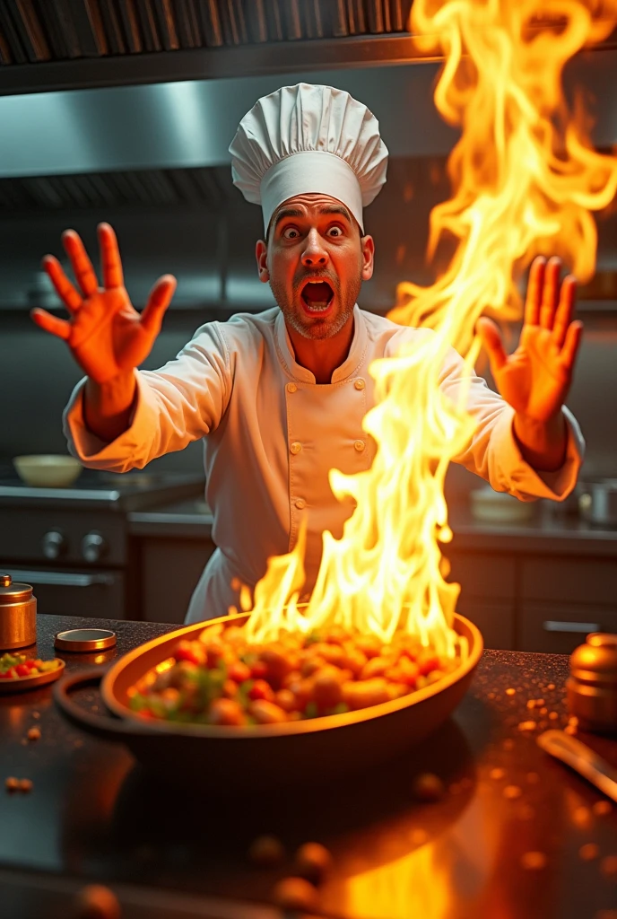 The food is on fire
