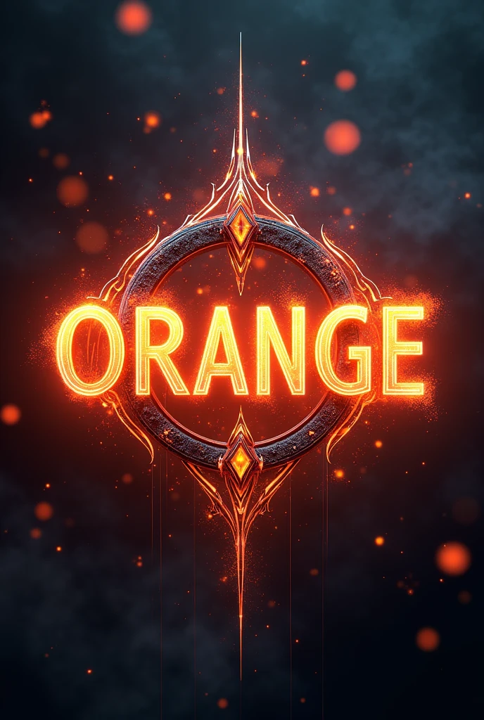 Create a logo with gfx and use the name ORANGE and the game theme Lust Goddess orange, give me the same in neon color, increase graphics and improve colors, make it look like 4k image, improve graphics до уровня бога, improve graphics, make it hardcore, use hardcore fonts, add animation, other design