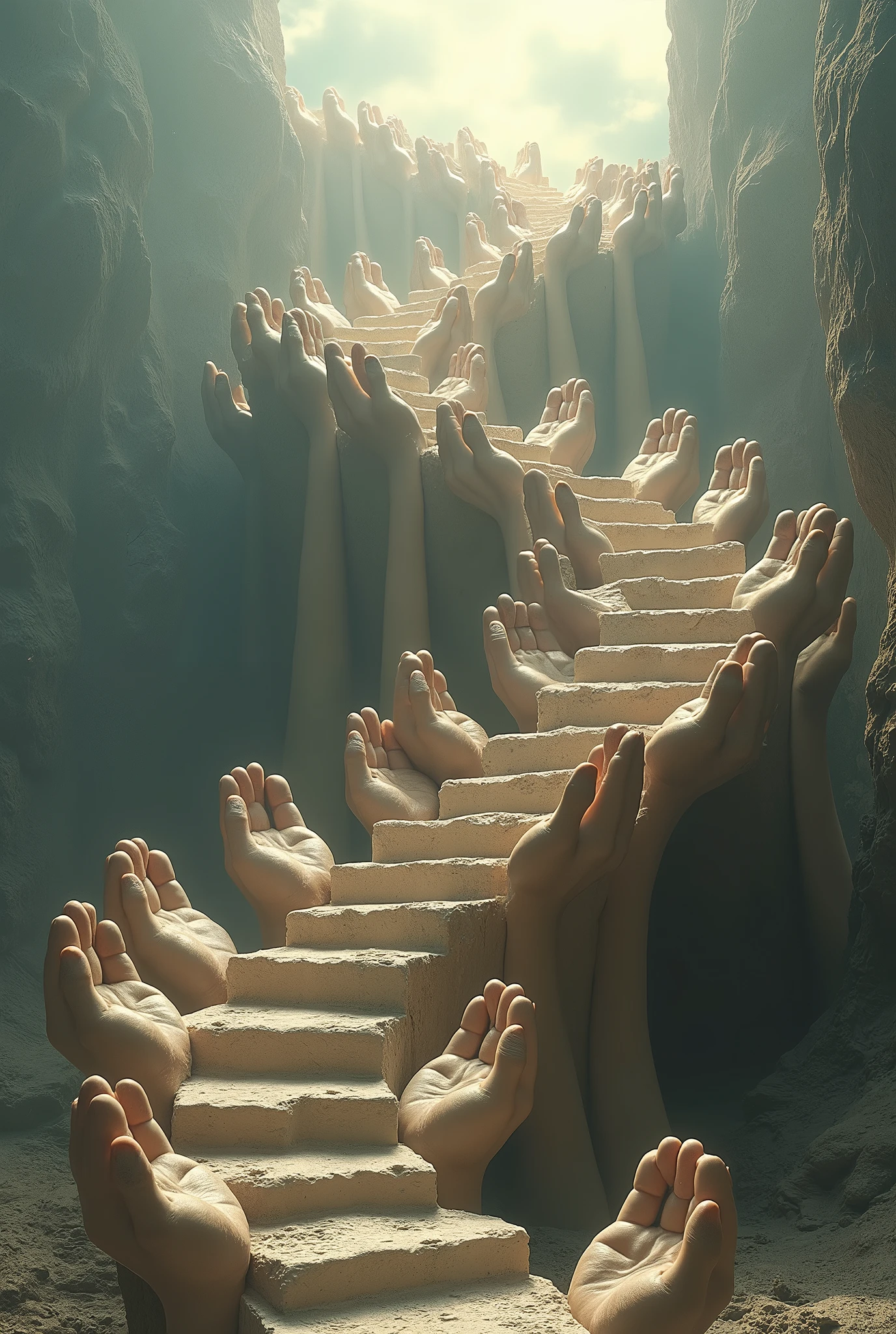 STAIRS MADE BY HANDS