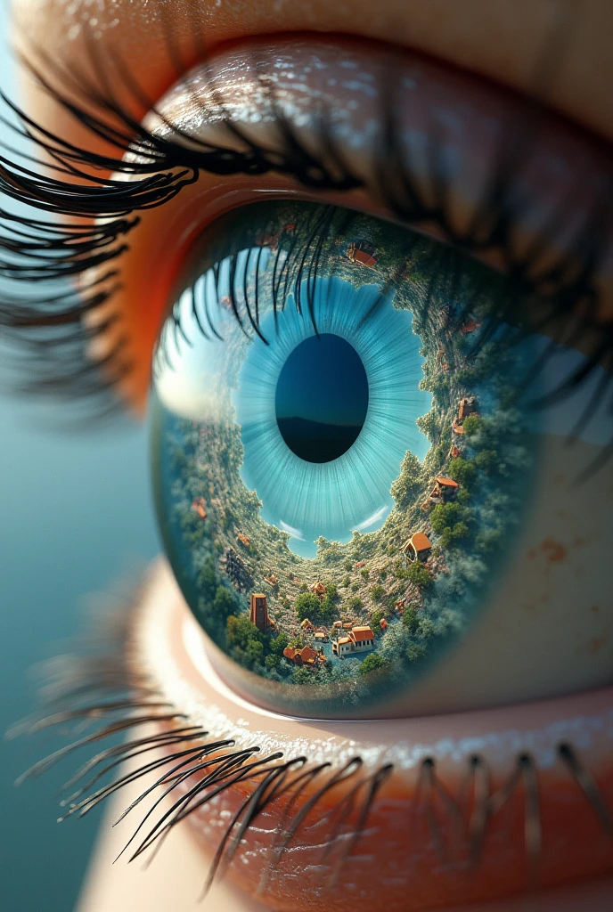 Eye ka ander pure duniya bani ho