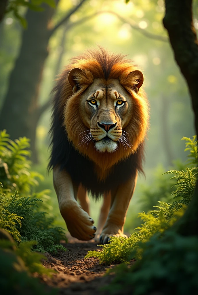 Lion in forest

