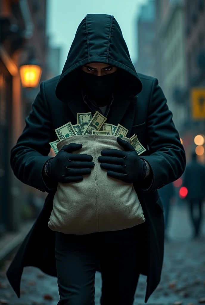 Thief with money 